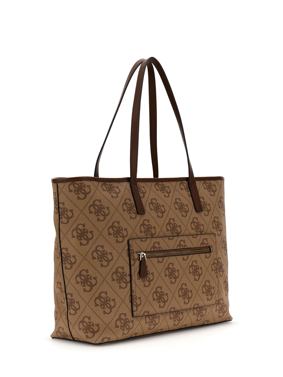 GUESS bolso shopper bolso de hombro con compartimento para portátil Power Play II Large Tech Tote Latte Logo/Brown marrón claro