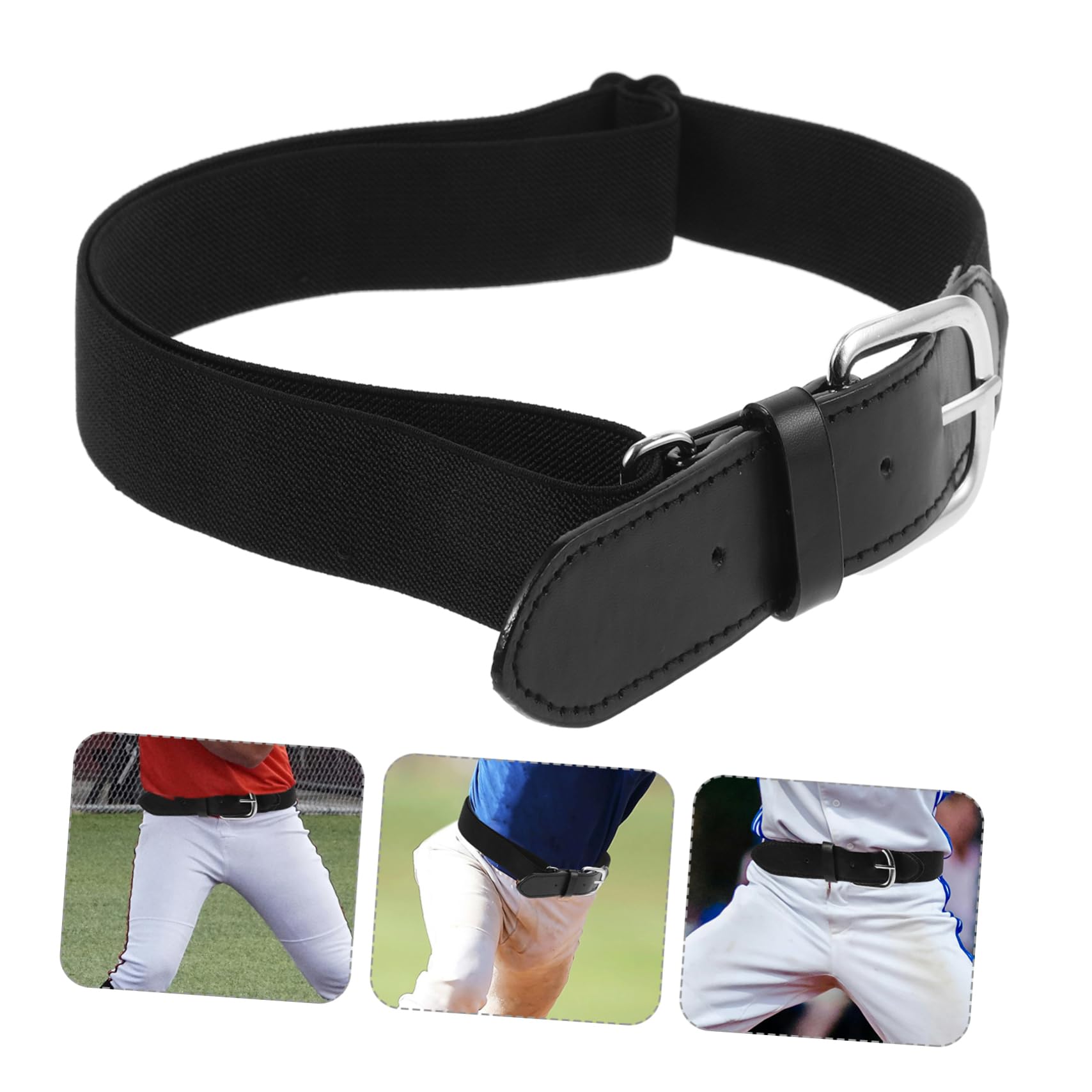 GAROZATION 4pcs Baseball Belt Men's Elastic Nylon Belt Adjustable for All Sizes Youth Adult Sports Protective Girdle