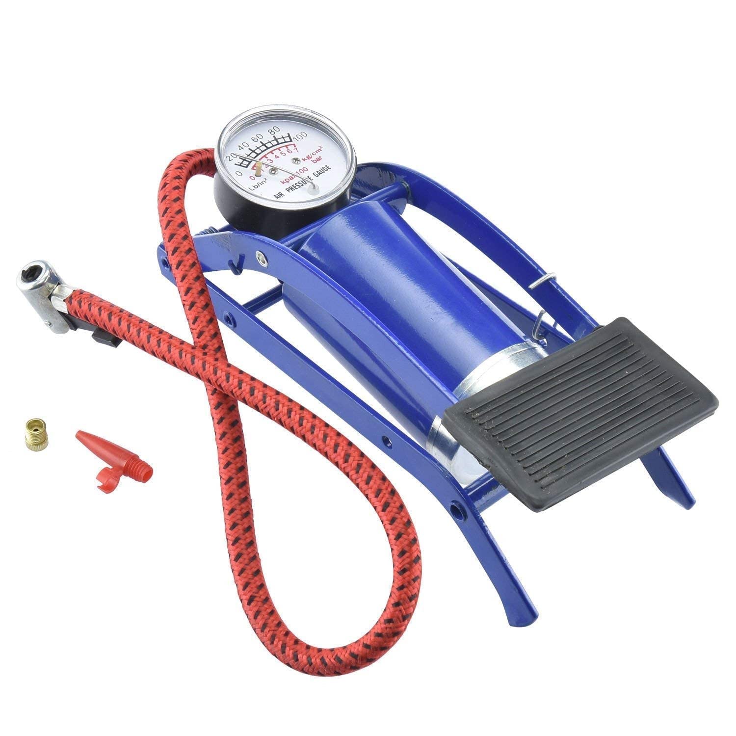 YOZONKY Imported Portable High Pressure Foot Air Pump | Tyre Inflator with Pressure Gauge for Car Tyres, Bicycle Tyres, Bike Tyres, Motorcycle Tyres, Balls (1 Pcs) (B09K5G5J2V) Amazon Price History, Amazon Price Tracker