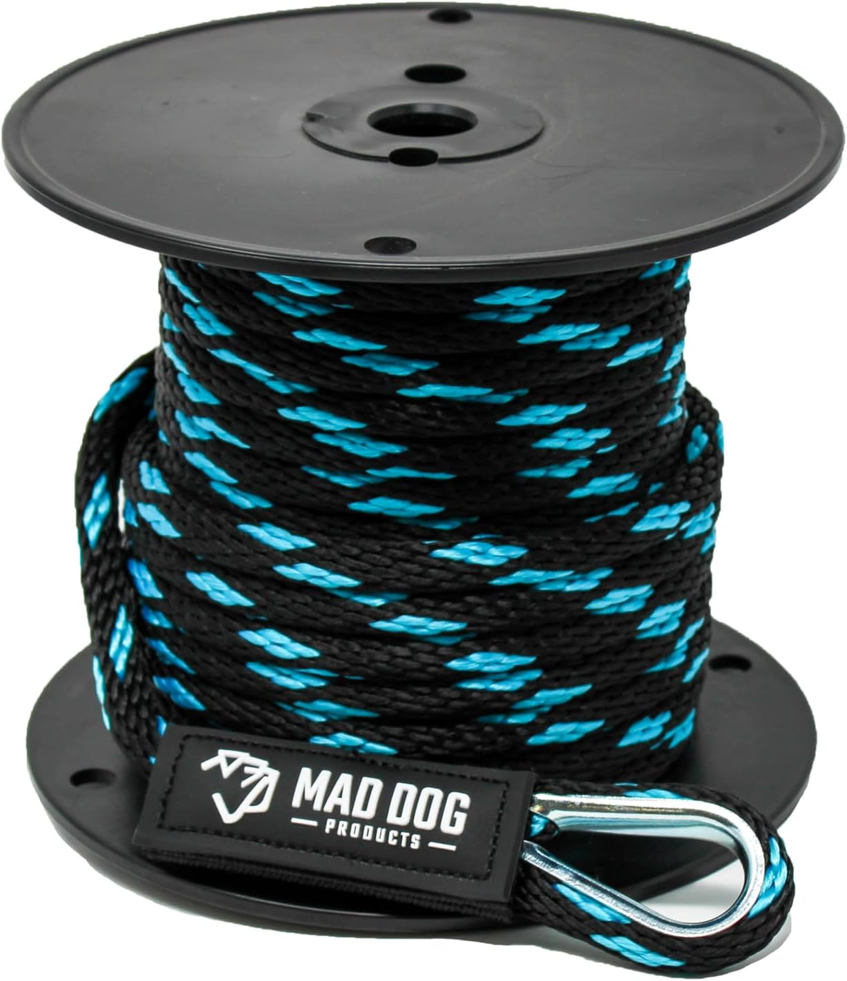 3/8" x 50' Navy Solid Braid Nylon Anchor Line w/Thimble - Made in USA