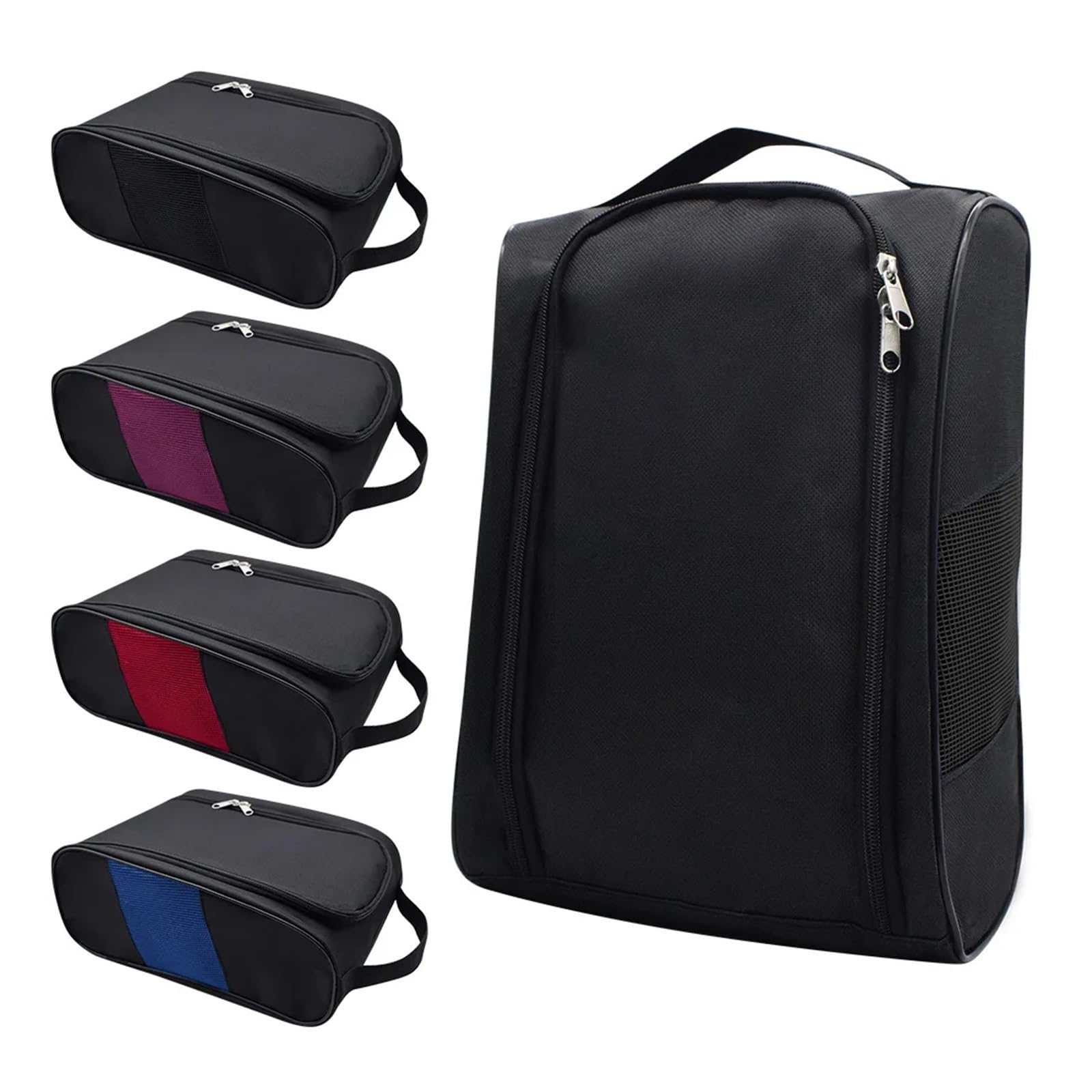 4 Stück tragbare Golf-Schuhtasche, Oxford-Tuch, atmungsaktiv, leicht, staubdicht