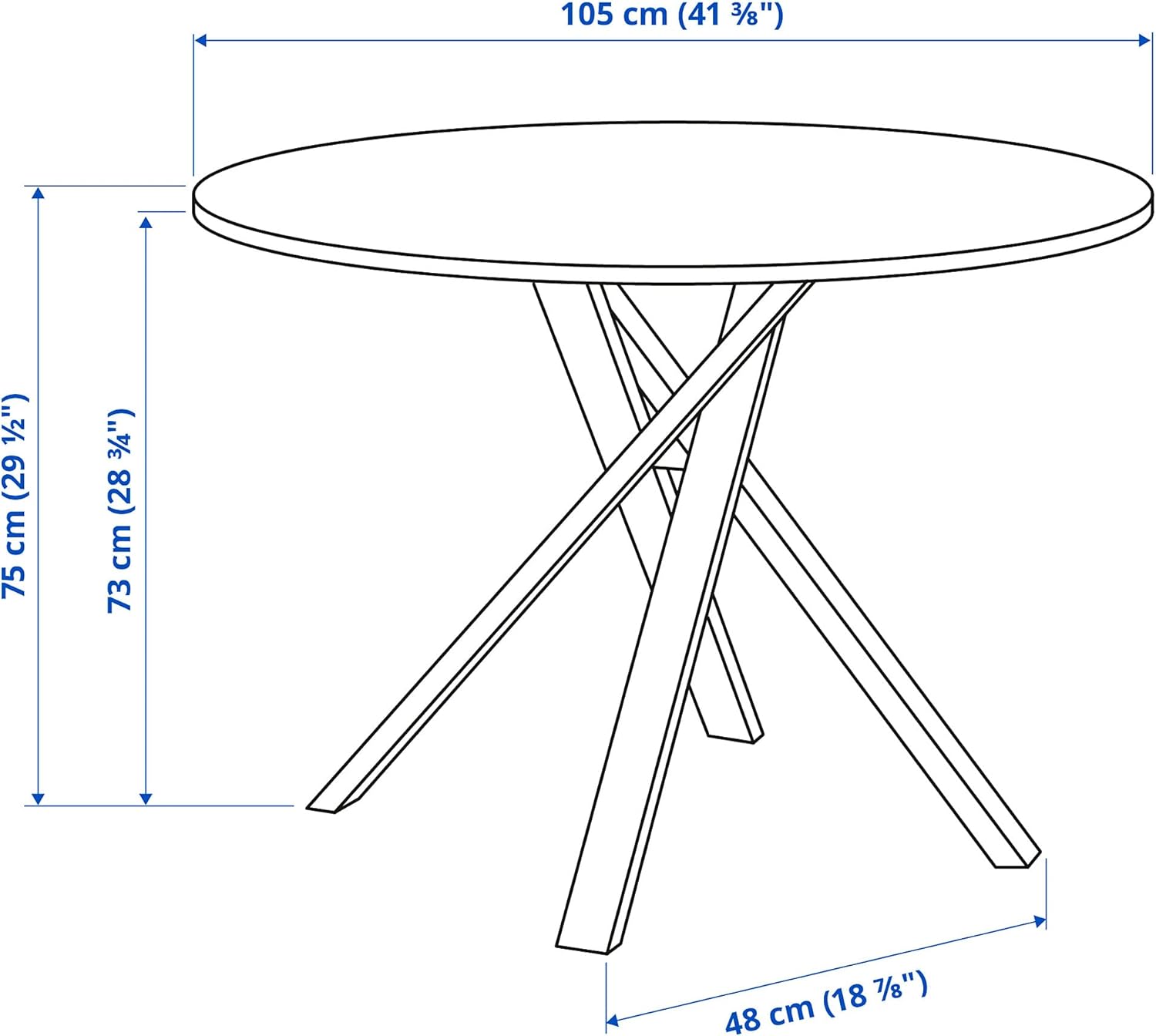 LILLÅNÄS/MARIEDAMM Table and 4 chairs, black marble effect/Gunnared dark grey chrome-plated, 105 cm