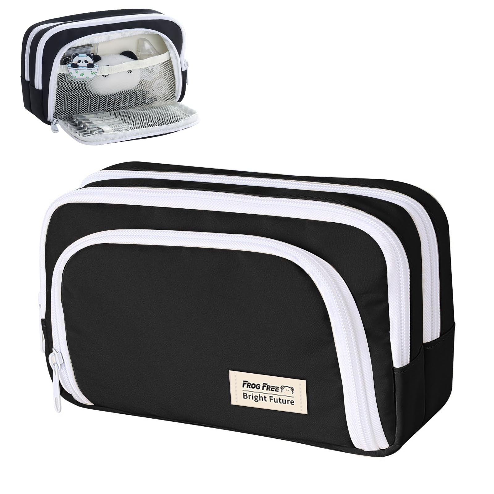 AYSYR Federmäppchen mit Lineal,Mäppchen Jungen Schmutzabweisend,Federmäppchen Mädchen Großes Fassungsvermögen,Federmappe Mädchen zu Reinigen,Pencil Case Wiederverwendbar,Federmappe Heranwachsende