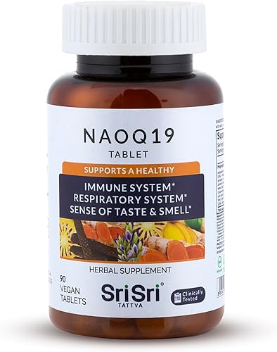 SRI SRI TATTVA Suplemento de inmunidad NAOQ19 con Ashwagandha, regaliz, andrographis, cúrcuma - Suplementos herbales ayurveda para apoyo