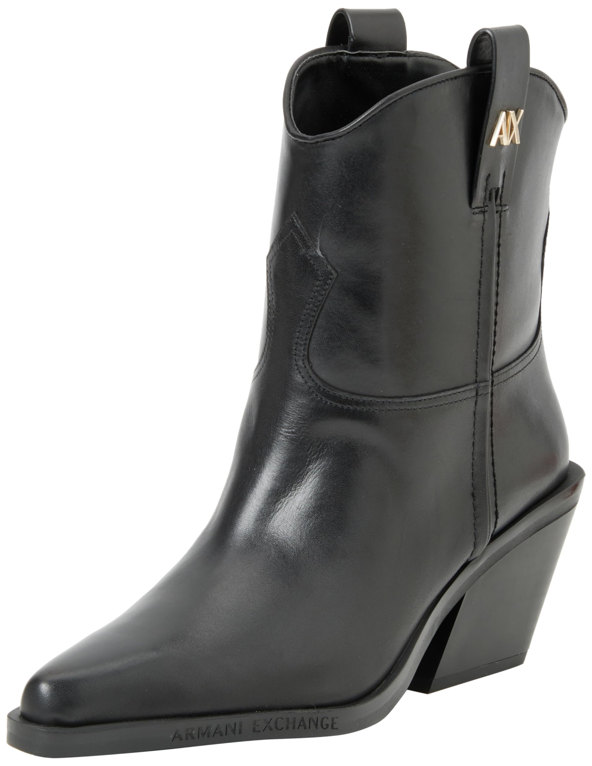 Armani Exchange Women's Ampero Ankle Boot, black, 8.5 UK