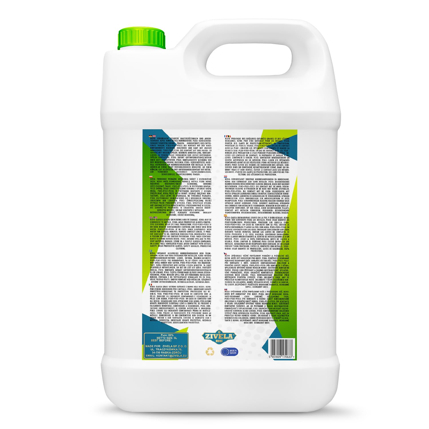 10L Essigsäure 80% Premium Qualität | 2x5L Essigessenz 80 prozent Lebensmittelqualität 10 kg | Hochreiner Essig für Vielseitige Anwendungen | Perfekt für Hausgebrauch Industrie Gartenbau Reinigung