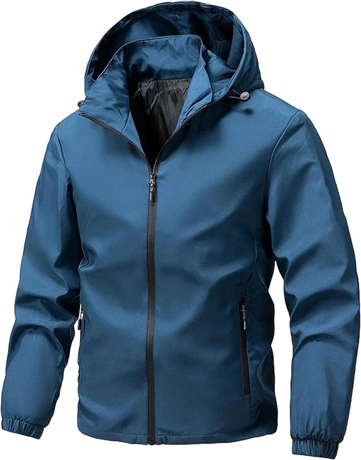 Men's Loose Stand Collar Jacket Outdoor Casual Running Hiking Riding Slim Fit Outerwear