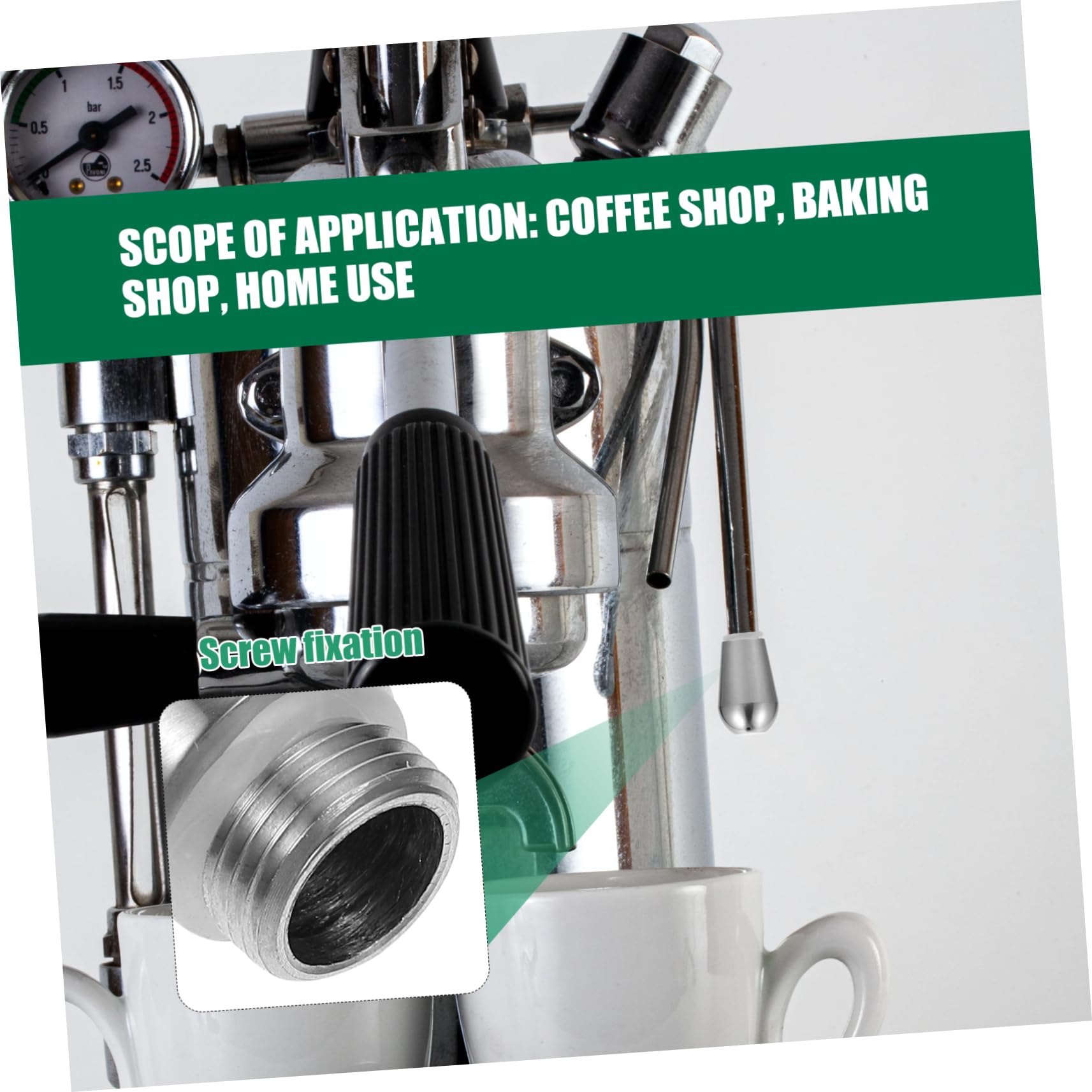 Cabilock Cafetera Espresso 3 Piezas boquilla de vapor accesorios para cafeteras leche accesorios de café maquina de cafe accesorio para cafetera caños de cafetera de acero inoxidable Metal