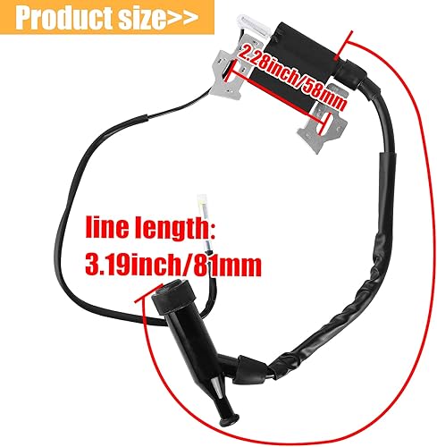 Miniatura 2 de Bobina de encendido bujía F7TC GX110 GX120 GX140 GX160 GX168 GX200 4HP 5HP 5.5HP 6.5HP Motor Go Kart Mini Bike Generator Tractor Rototiller Bomba de