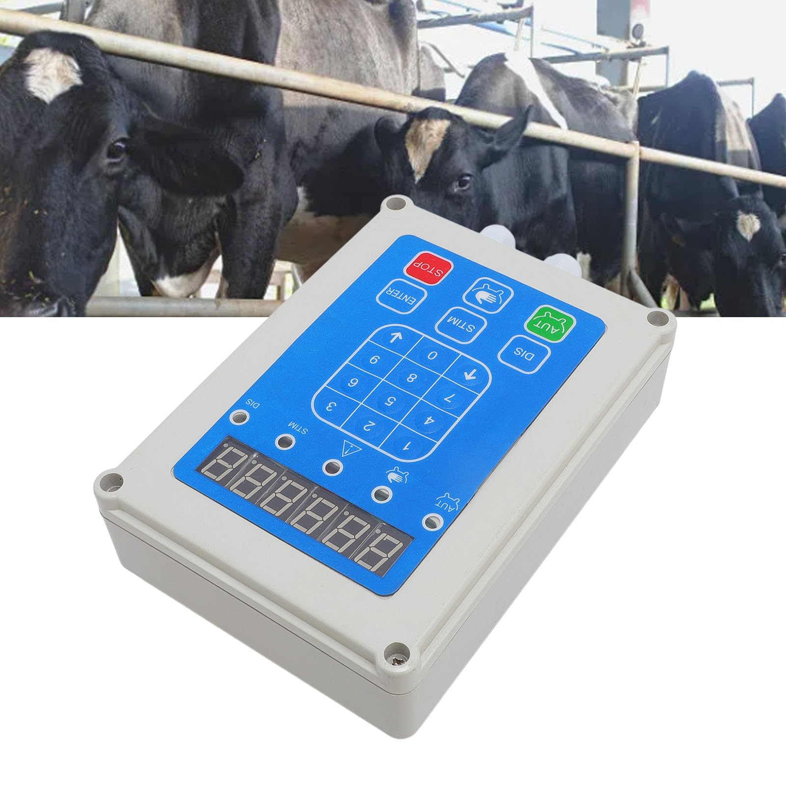 Controlador de Máquina de Ordeño, Panel de Control de Máquina de Ordeño ACR de 24 V con Pulsación Ajustable, Cierre Automático de Vacío, Monitoreo de Datos en Tiempo Real para Sistemas de de