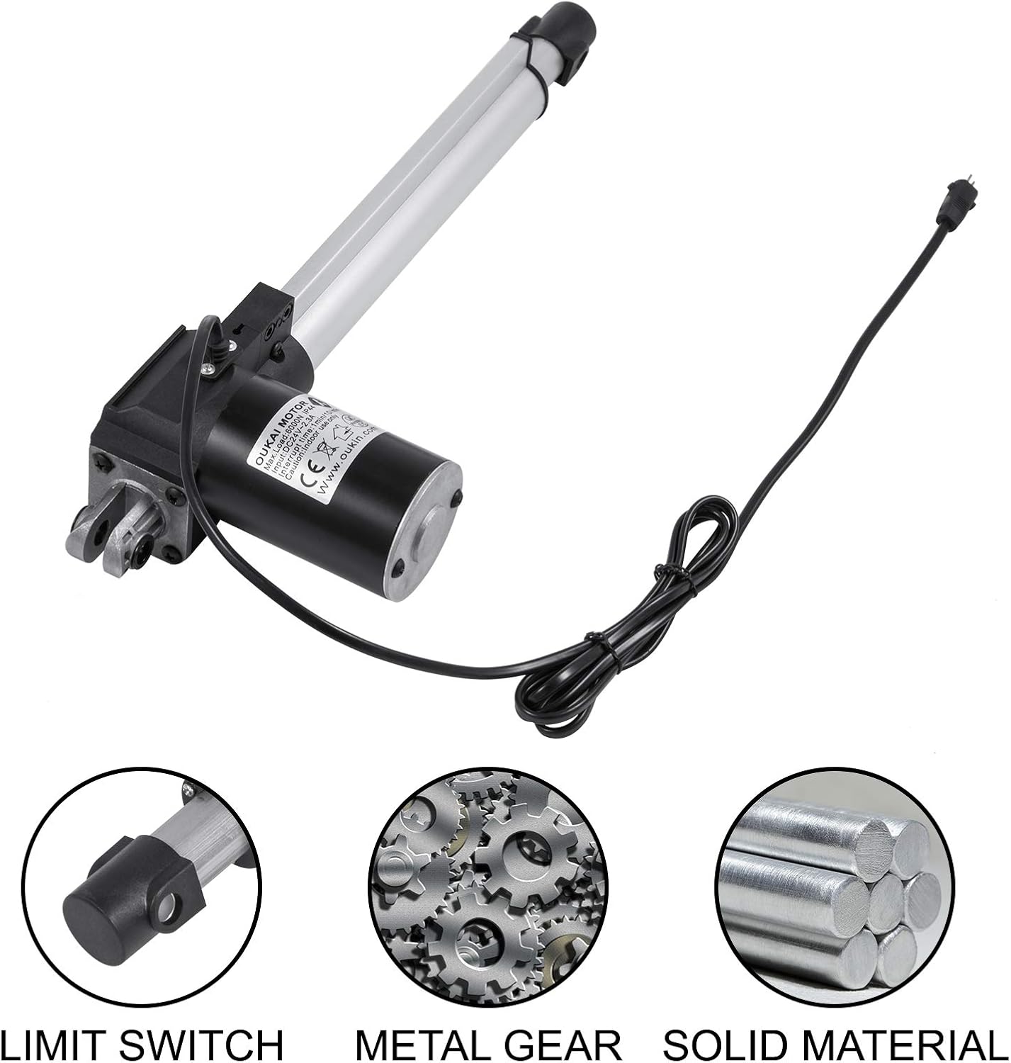 VEVOR Electric Recliner Actuator 3861cm Electric Recliner Motor 1000N