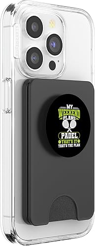 Miniatura 4 de My Weekend Plans Padel Racquet Paddle PopSockets PopWallet for MagSafe