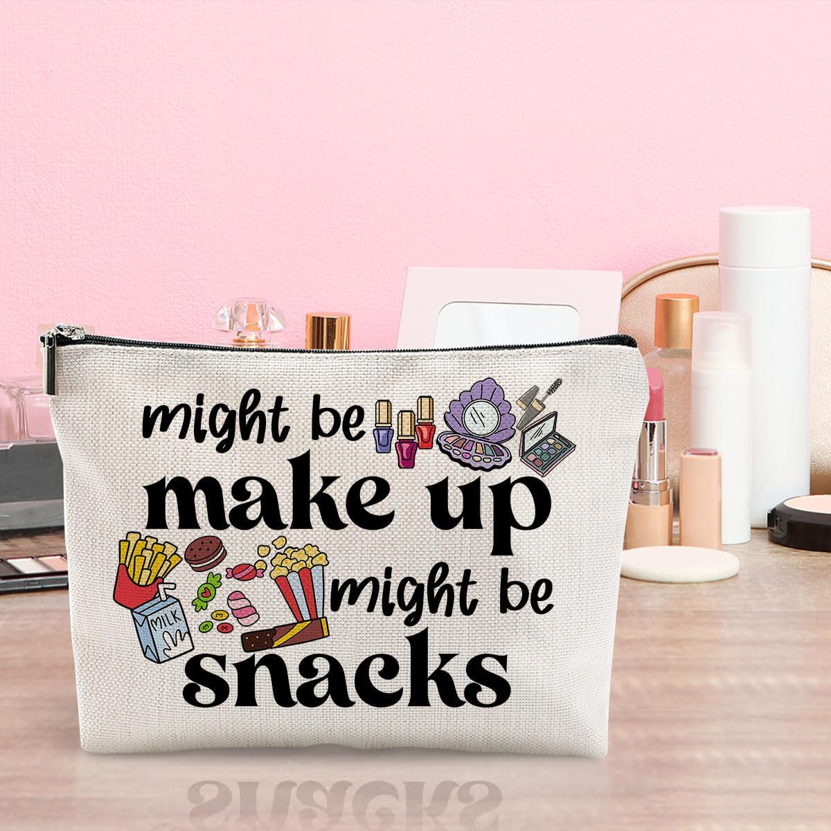 LONGXIN Birthday Christmas Gifts for Women Friendship Gifts for Friend Makeup Bag Small Snack Cosmetic Bag Travel Toiletry Makeup Organizer Zipper Pouch - Image 6