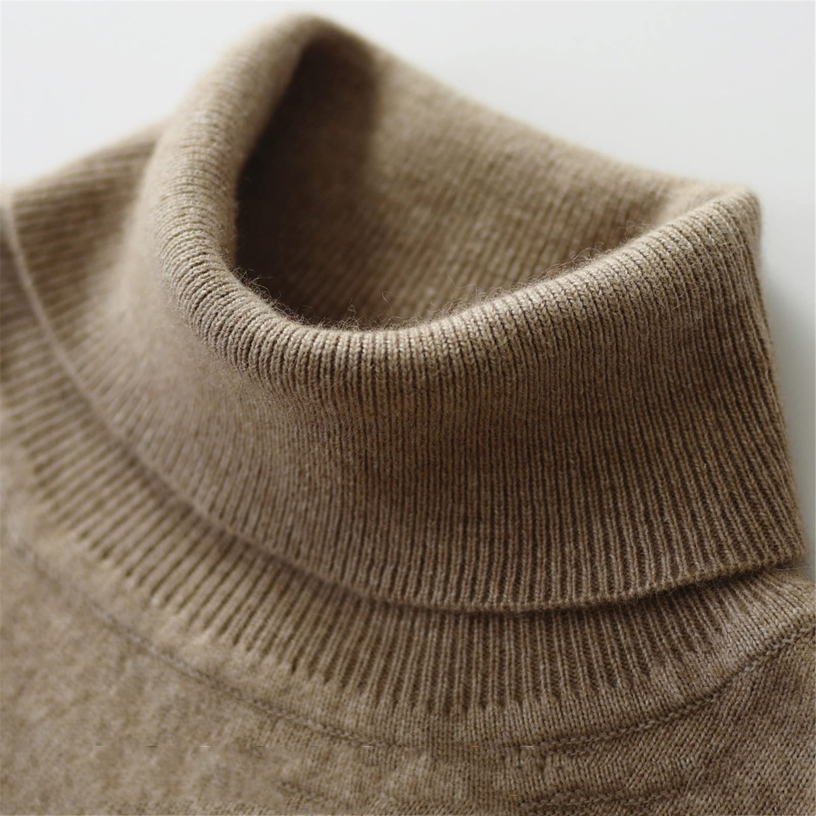 Vogrtcc Maglione Dolcevita Uomo Autunno Inverno Tinta unita Pullover Maglione Caldo, A, S