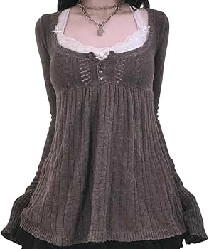 トップス ribbon and frills cut and sew grunge y2k トップス ribbon and frills cut and sew grunge y2k Women Y2k