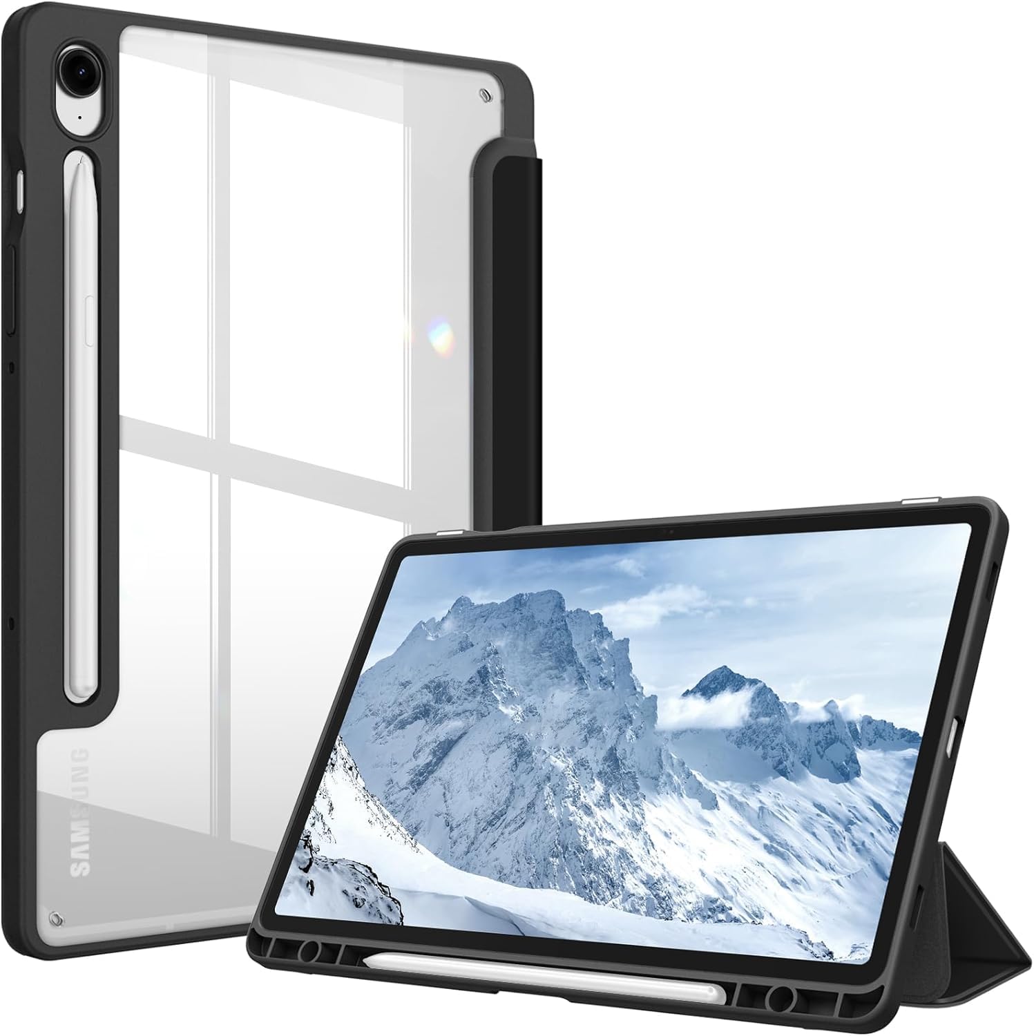 See full amazon price history chart for AGEIS Hybrid Slim Case for Samsung Galaxy Tab S9 FE 5G 10.9 Inch/Galaxy Tab S9 11 Inch 2023 with S Pen Holder, Shockproof Cover with Clear Transparent Back Shell - Black AGEIS Hybrid Slim Case for Samsung Galaxy Tab S9 FE 5G 10.9 Inch/Galaxy Tab S9 11 Inch 2023 with S Pen Holder, Shockproof Cover with Clear Transparent Back Shell - Black (B0CW8R18XY) Amazon Price History, Amazon Price Tracker