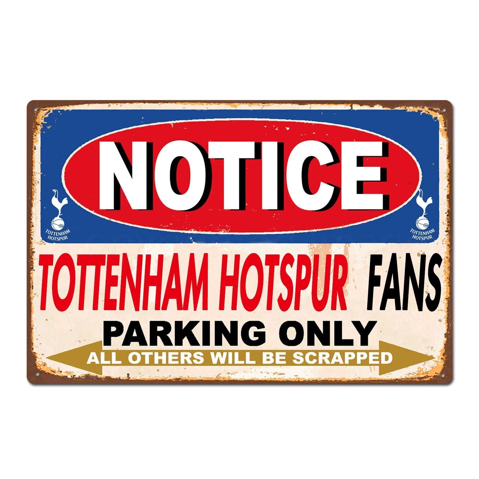 Tottenham Hotspur Targa In Metallo Con Scritta In Lingua Inglese Tottenham Hotspur X 30 Cm Amazon It Casa E Cucina