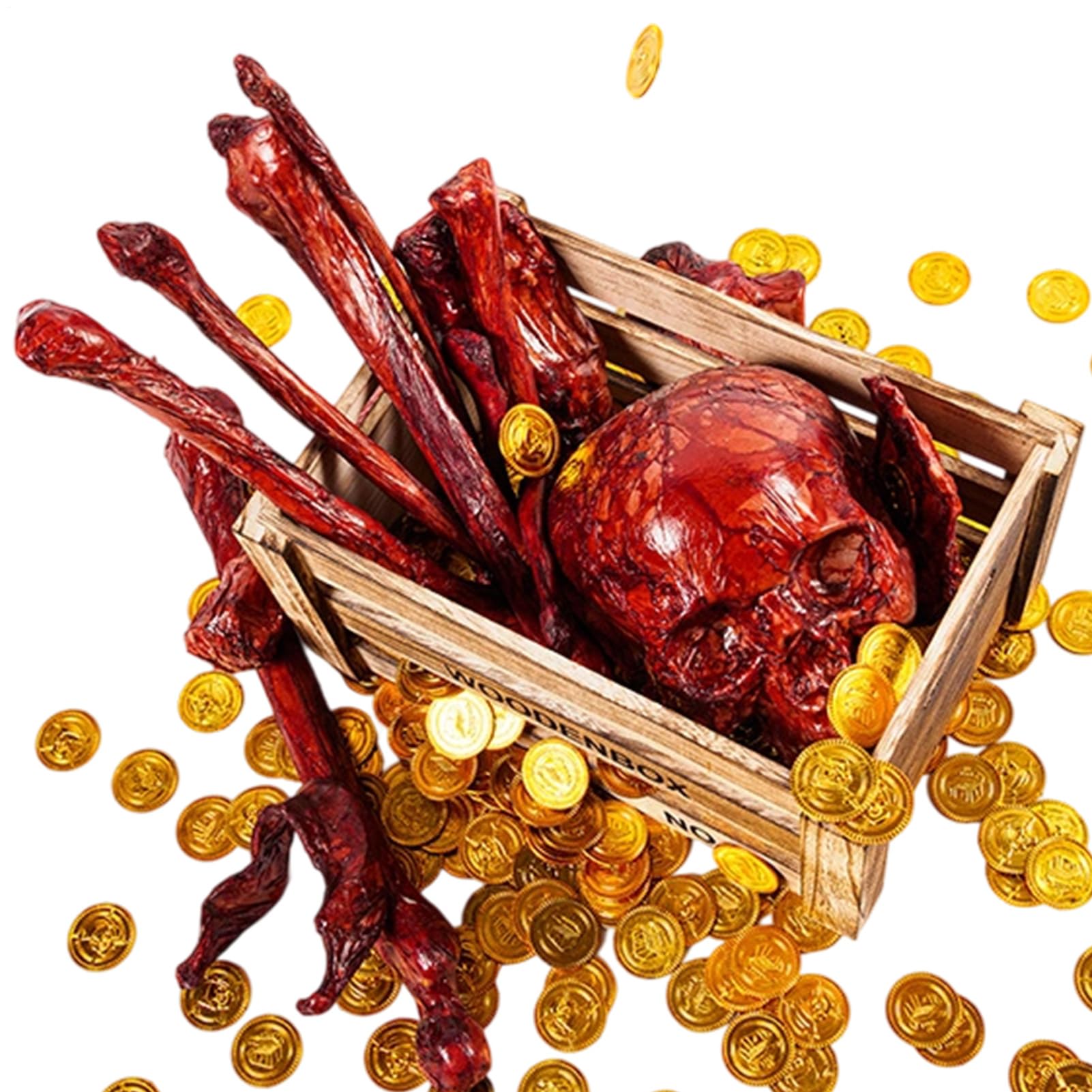 Decorazione scheletro 14 Pezzi di Decorazioni Stagionali per Halloween | Sacco Di Ossa Con Teschio Per Decorazione Da Giardino Per Casa E Interni Casa Stregata Caminetto Festa Giardino Cortile