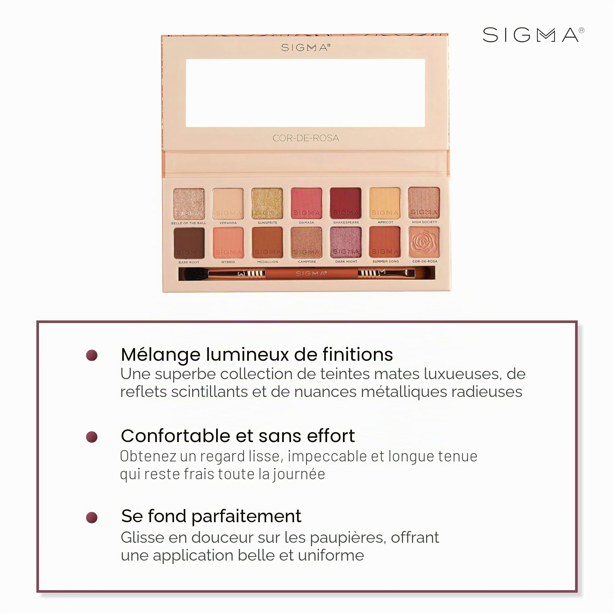 SIGMA Beauty Cor-De-Rosa Eyeshadow Palette For Women 1 Pc Eye Shadow