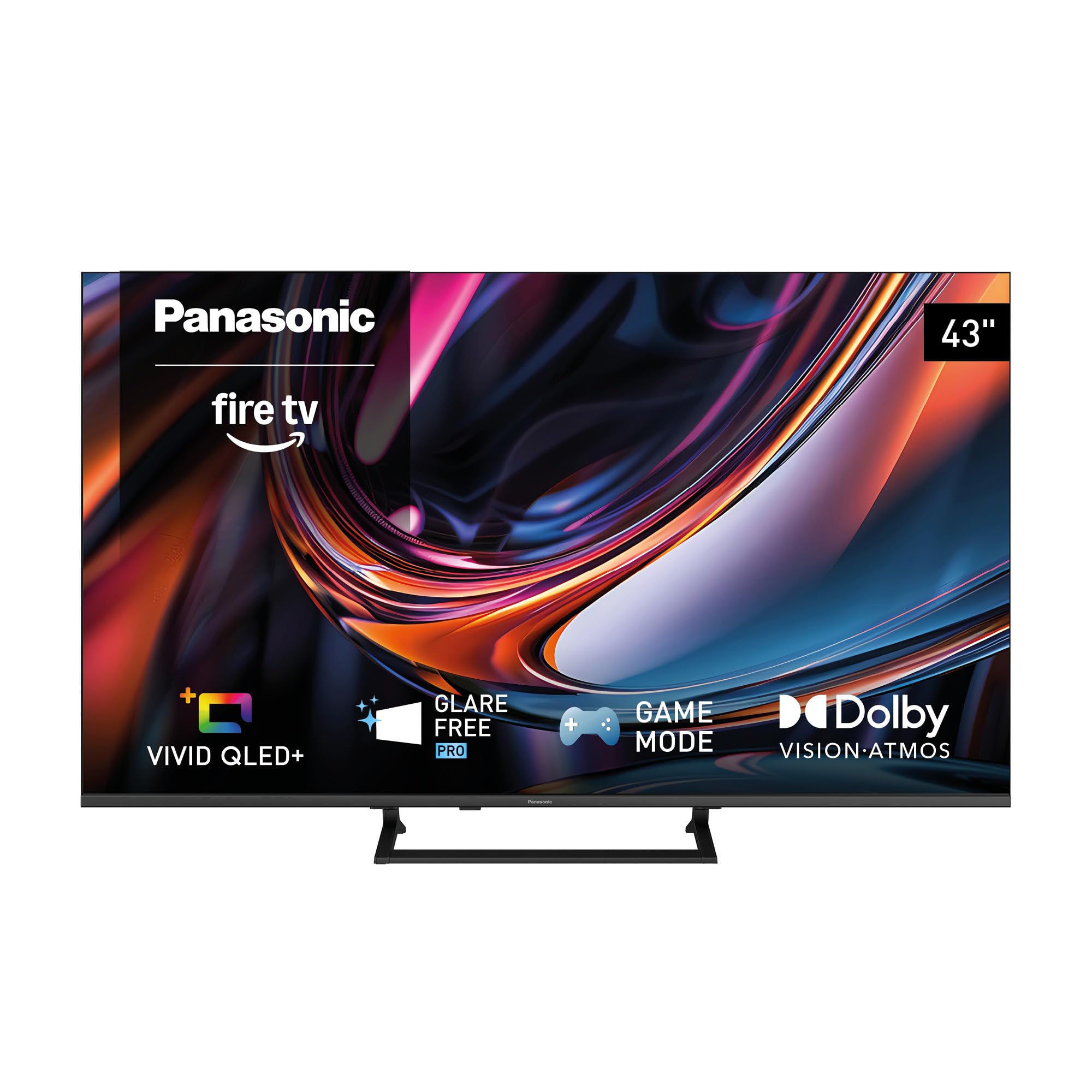 Panasonic TV-43W80C, 4K UHD VIVID QLED+ Televisore, Glare Free Pro Fire TV | AI 4K Colour Engine, Game Mode, Controllo vocale Alexa, Bluetooth, Surround Sound, 43'' (108 cm), W80C Serie Televisor, 2026
