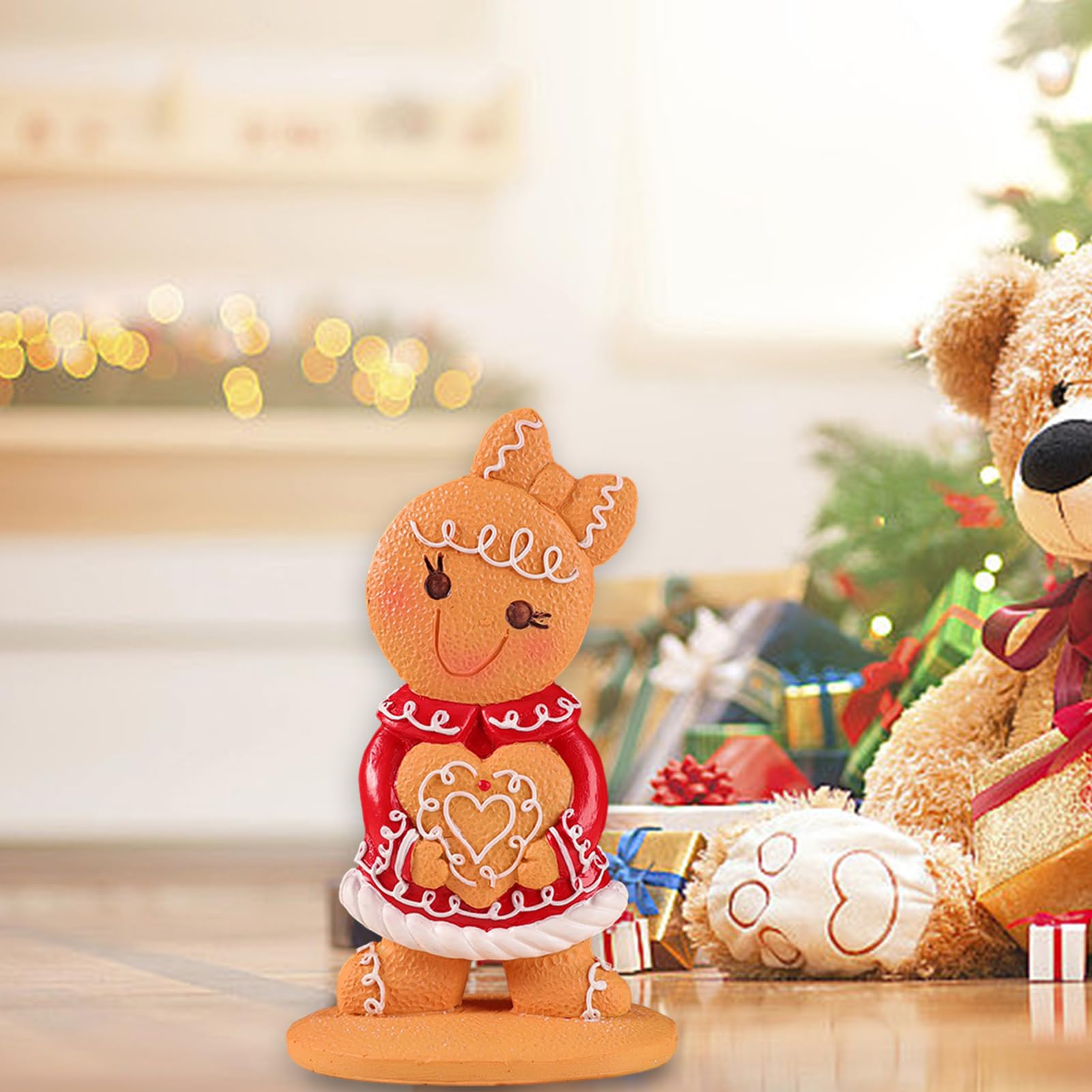 Décorations Noël En Pain D’Épice – Figurines Mignonnes En Résine Pour Salon, Chambre Ou Table - 2