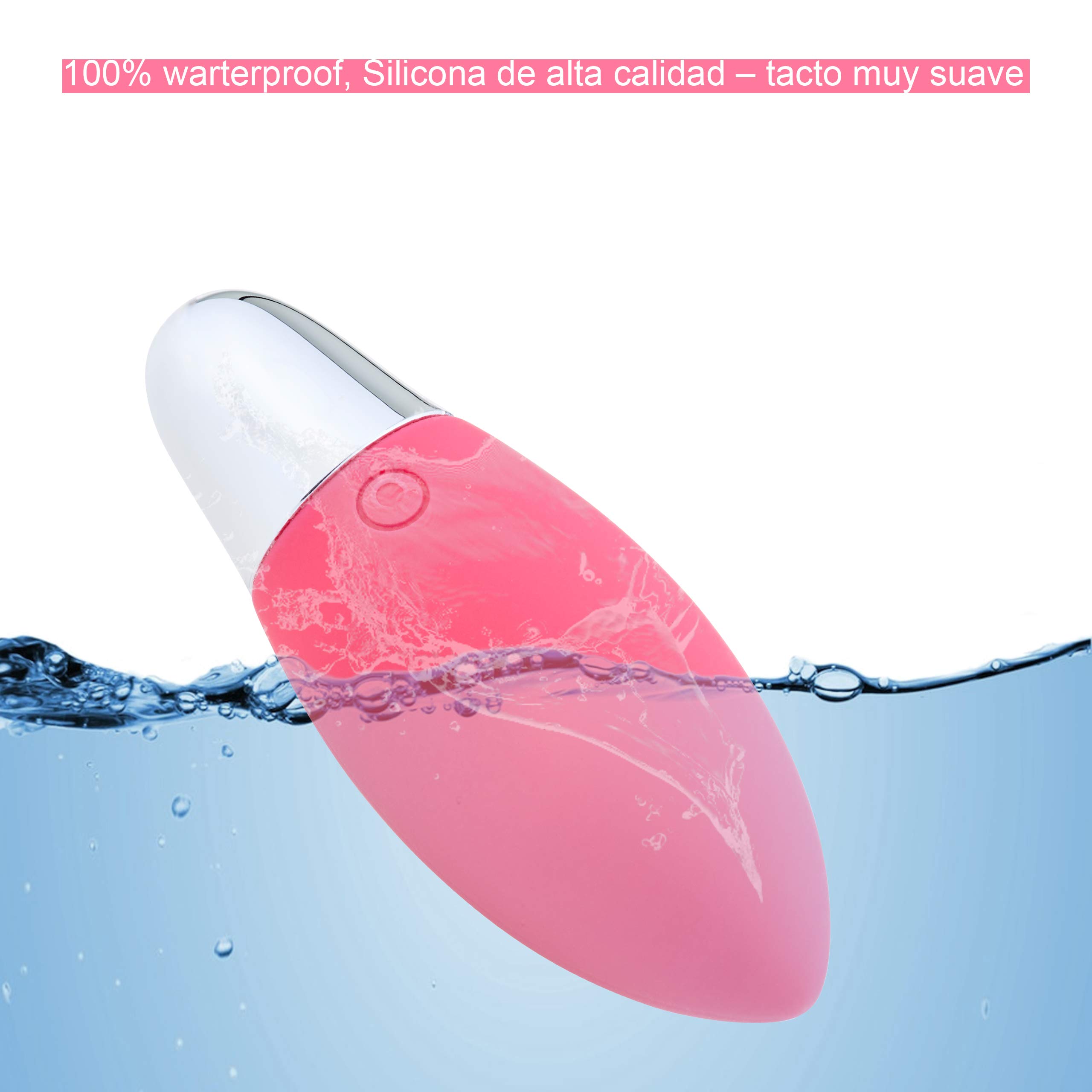 HUGBOX DIAMANTE Huevo Vibrador a Control Remoto Inalámbrico, Juguete Sexual con Mando, Juguete Erótico, Sex Toy Mujer, Satisfayer, 11 Programas. Silencioso, Suave, Potente, 100% Waterproof (Rosa)