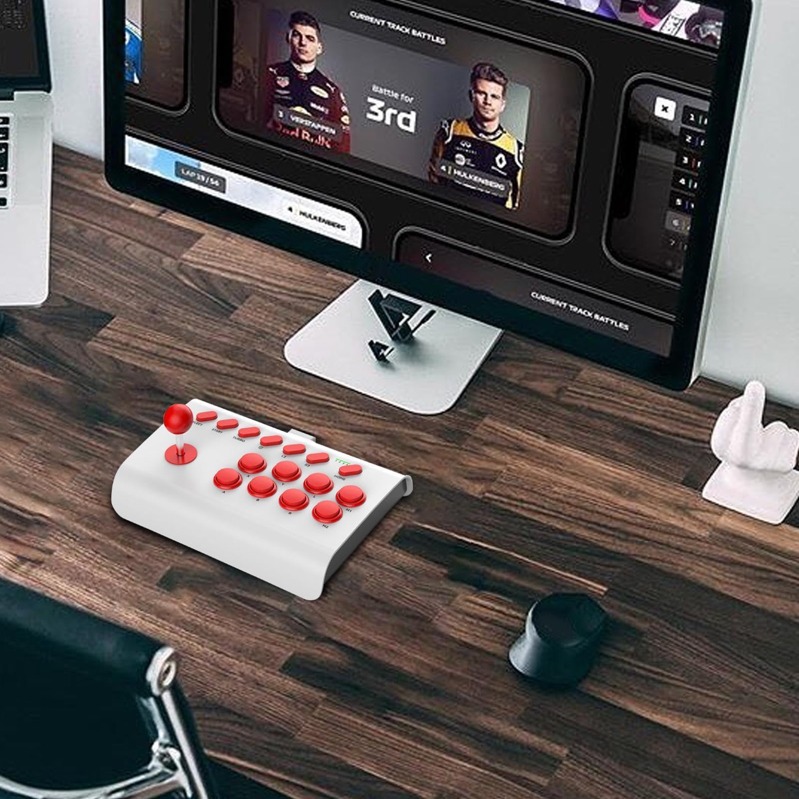 Joystick di Combattimento per Giochi Arcade con Funzioni Turbo/Macro | Joystick Arcade Fight Stick | Joystick Arcade Nostalgico Universale per PC E Console di retrò [video game] [video game]
