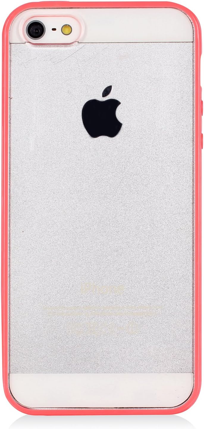 Ultra Slim Fit TPU+PC Hard Back Transparent Case for iPhone 5 / 5s (Red)