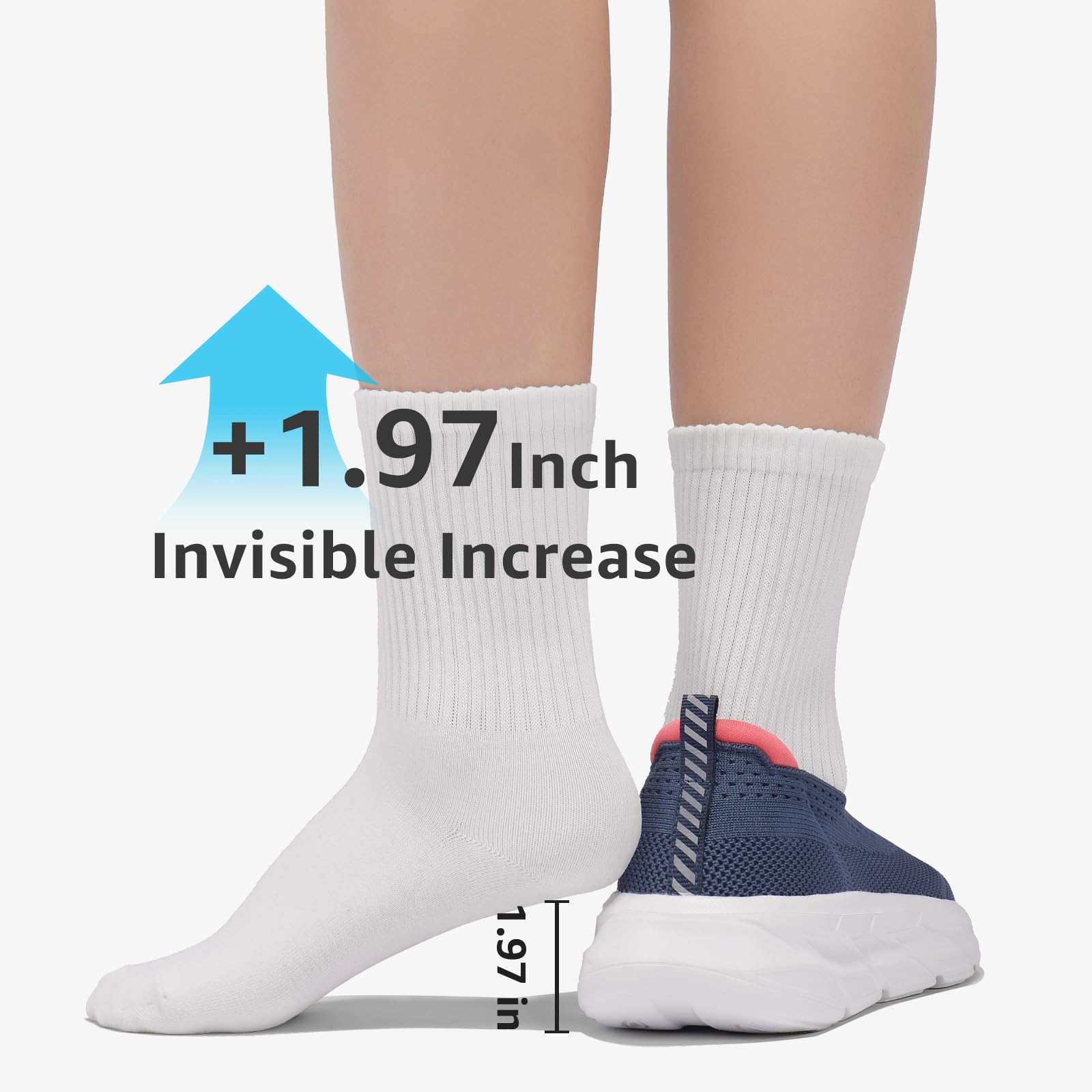 STQ Scarpe da ginnastica da donna senza lacci, con punta larga, comode, da tennis, in memory foam, ortopedico, supporto per arco plantare, per fascite plantare, palestra, fitness