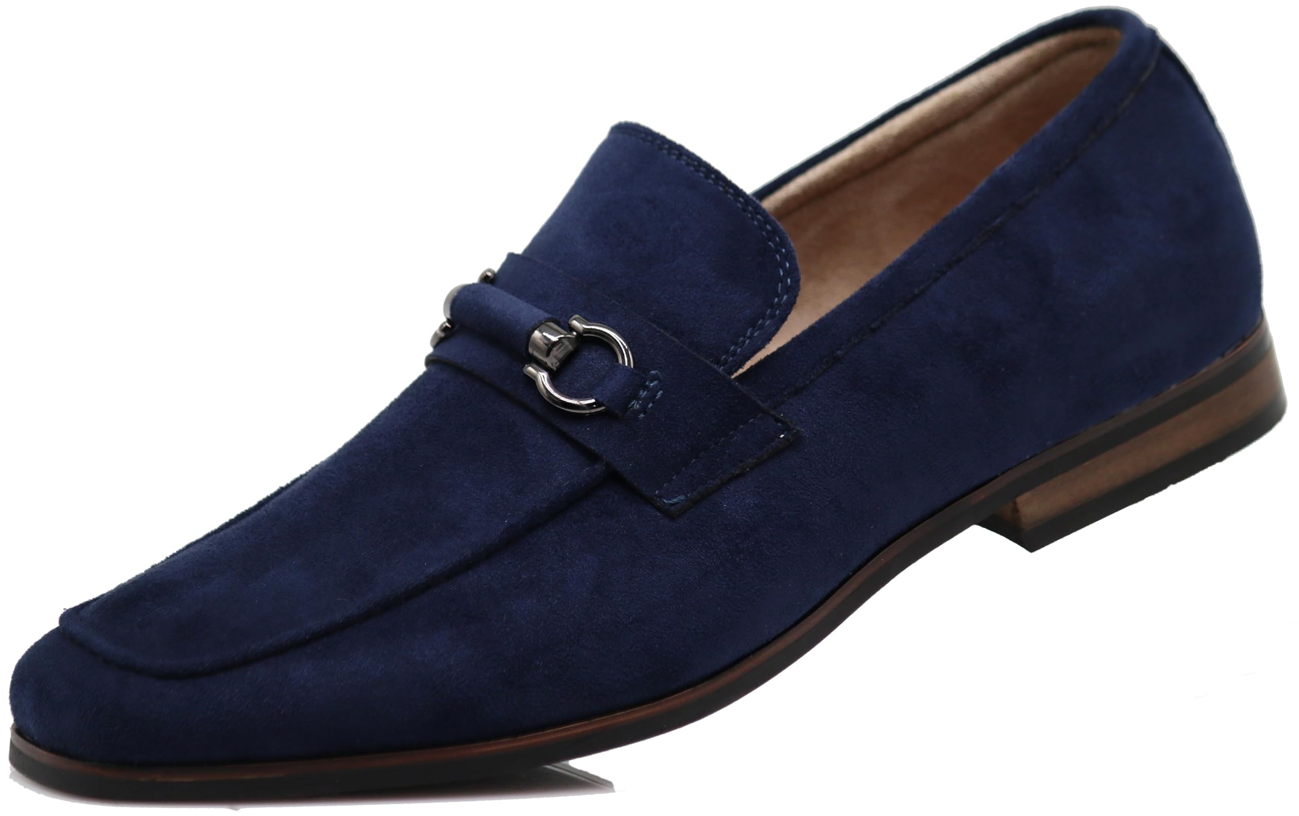 Enzo Romeo MHG Men's Business Casual Formal Vegan Suede Loafers Slip On Driving Dress Shoes - 4