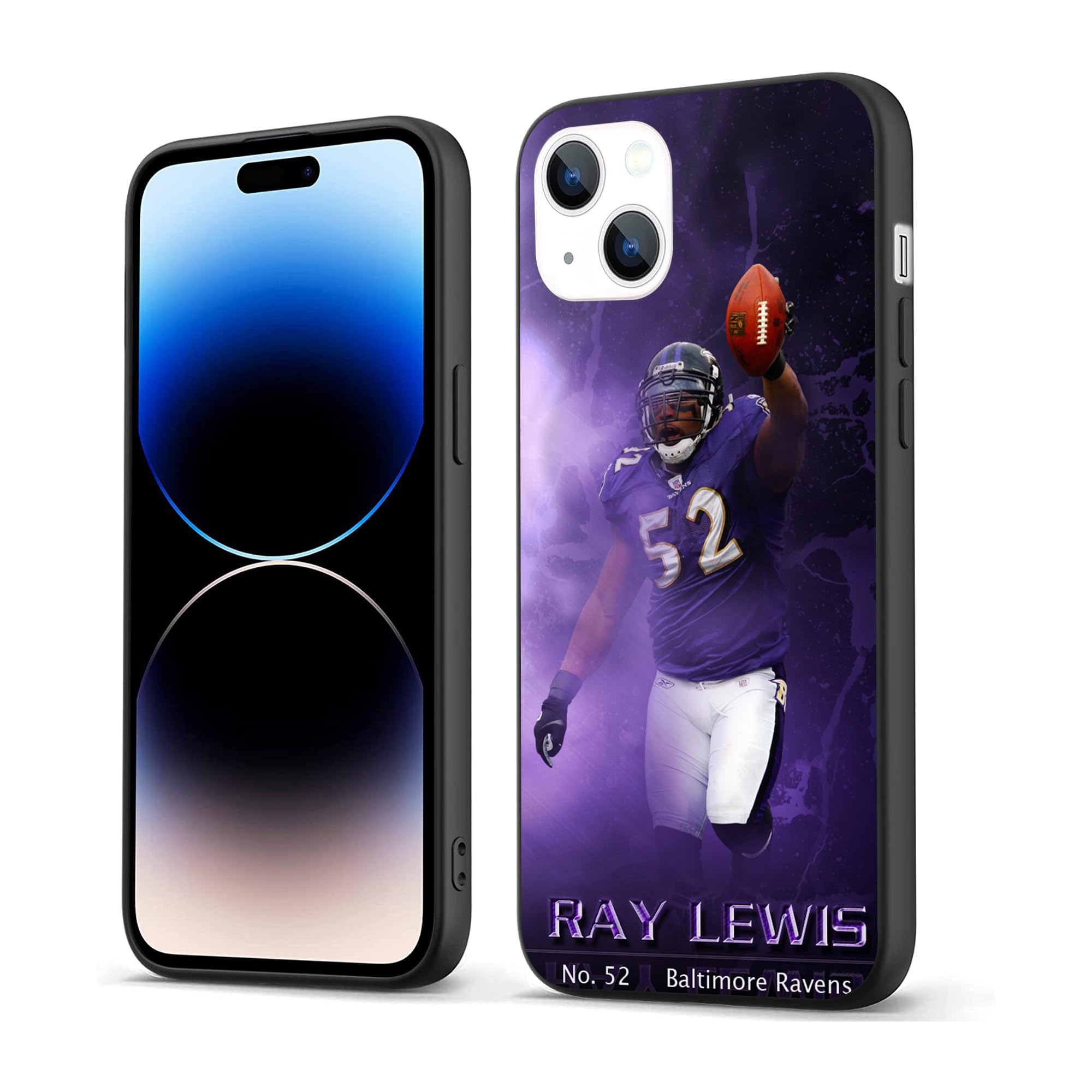 FENYIKEKE Compatible with iPhone 13 Case, Stylish Full-Body Protection Soft TPU Shockproof Phone Case(Baltimore-Lewis)