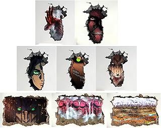 進撃の巨人 ウォールステッカー エレン 巨人 壁シール ウォールアート ホーム装飾 壁ステッカー アニメ キャラクター おしゃれ インテリア デコ 人気 プレゼント 40X60cm (D)