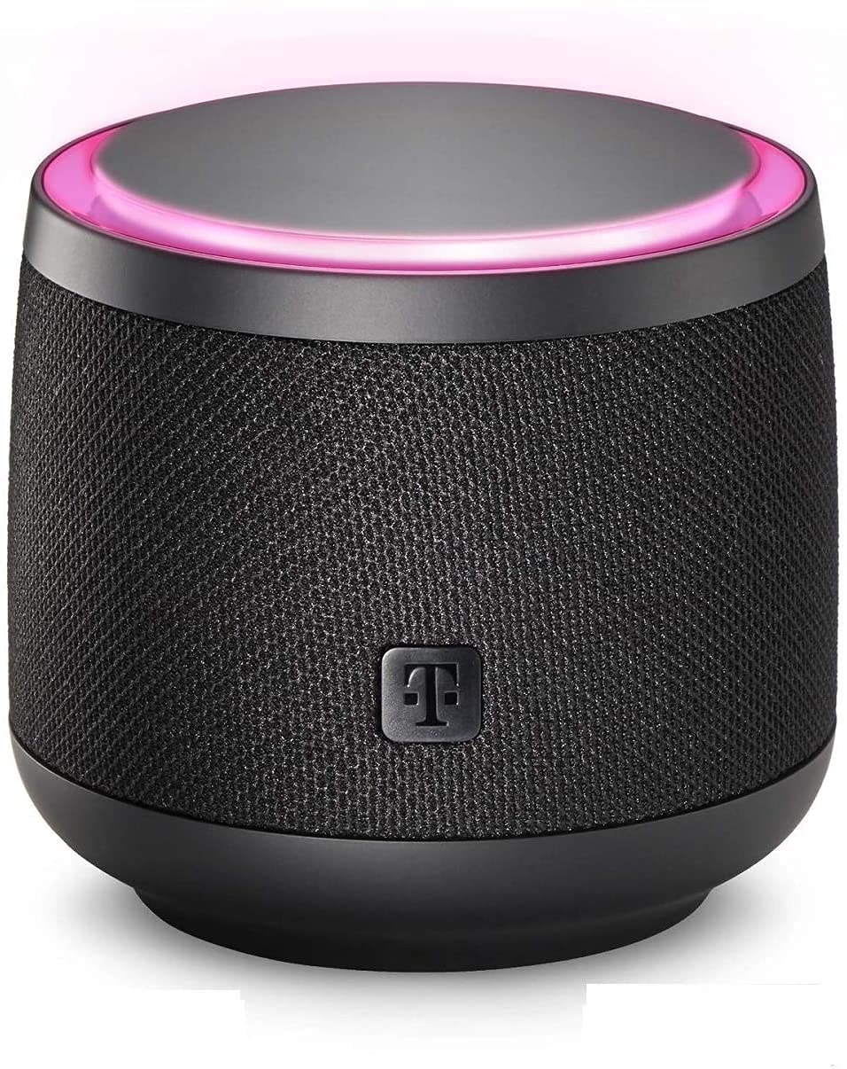 Deutsche Telekom [Nicht MEHR FUNKTIONSFÄHIG] Speaker der Telekom in schwarz | smarte Sprachsteuerung per WLAN über Lautsprecher zur Steuerung von MagentaTV & SmartHome