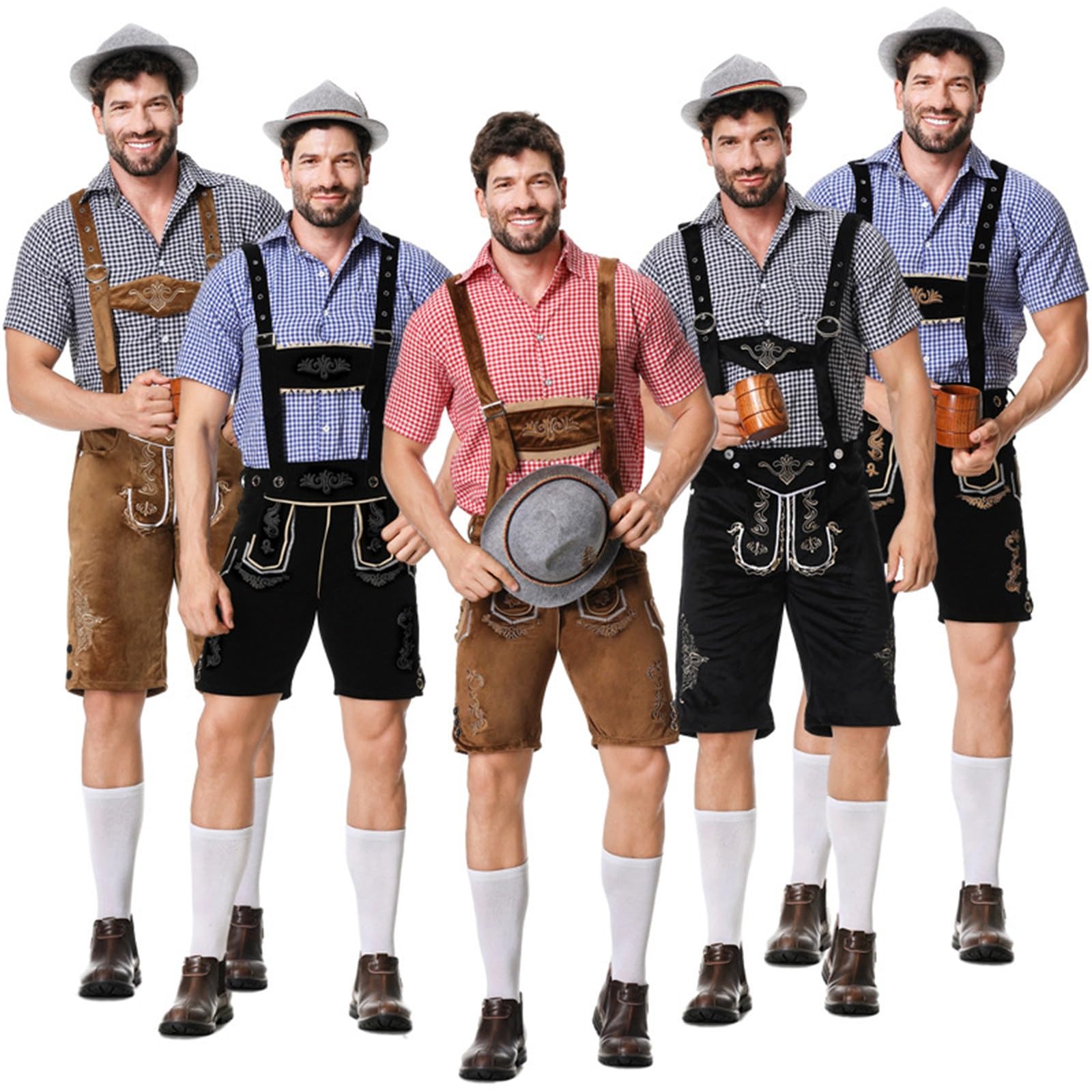 Pantalones de piel para hombre, Oktoberfest, traje de verano, incluye pantalones de chándal cortos, pantalones cortos de moto, pantalones bávaros, de piel, elegantes, para traje regional
