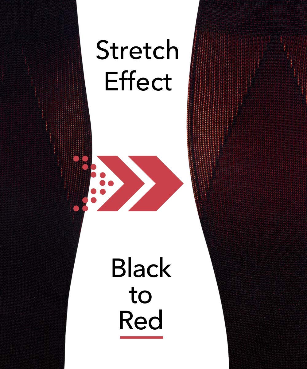 Knitido Asymmetric Compression TS 2.0, Sport-Kompressionsstrümpfe mit asymmetrischer Kompression