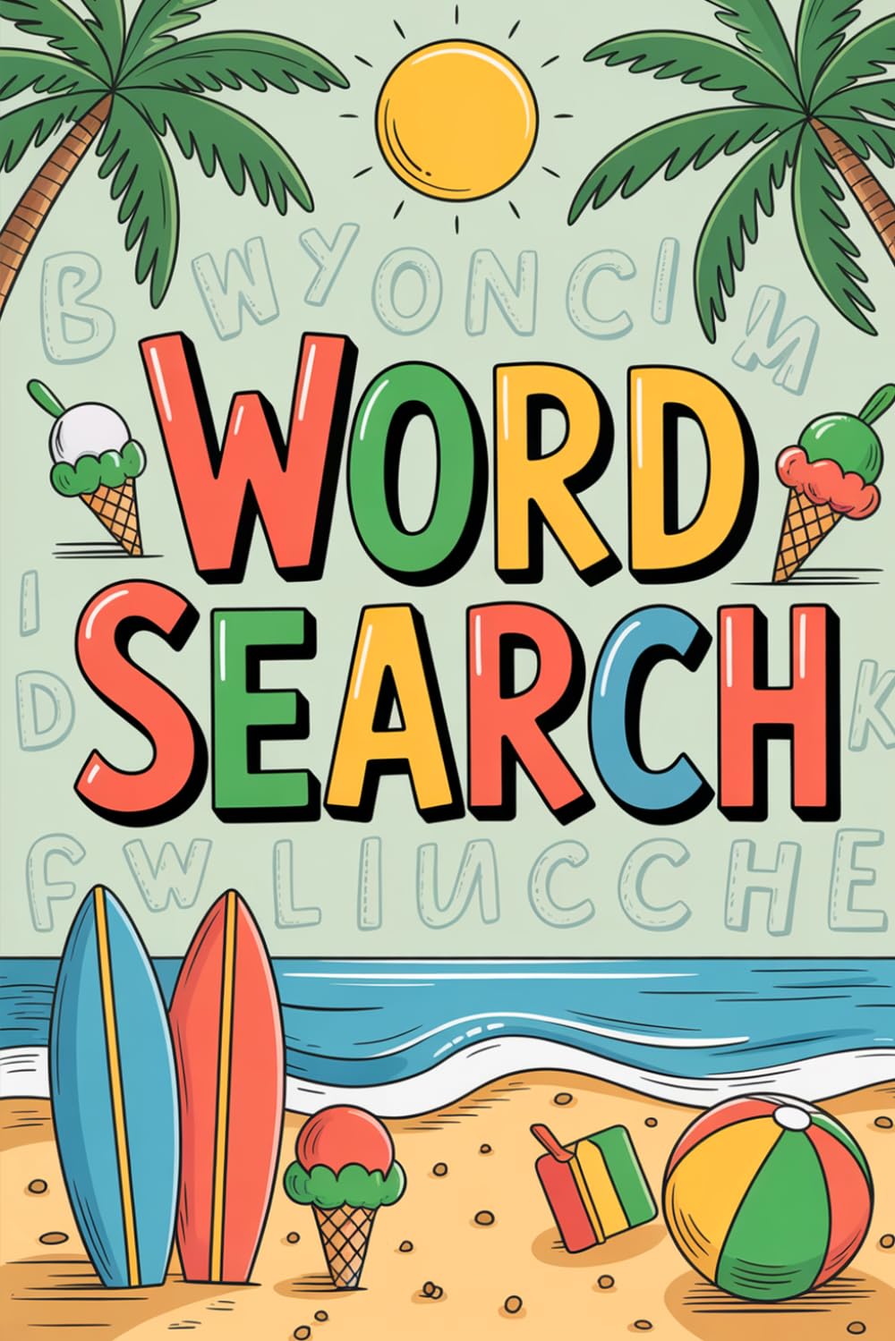 Word Search: Summer Books: Calm Vocabulary Puzzle Workbook for Grown-Ups