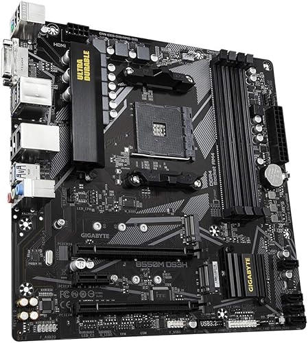 Miniatura 3 de Gigabyte Placa base B550M DS3H - Compatible con CPU AMD Ryzen 5000 Series AM4, 5+3 fases VRM digital puro, hasta 4733 MHz DDR4 (OC), 2xPCIe 3.0 M.2,