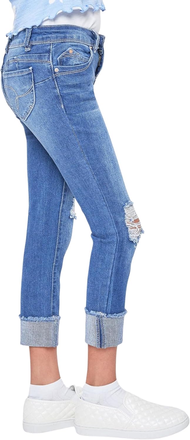 YMI Girls' YMI Jeans Girls Wannabettafit Mid-Rise Mega Cuff Skinny Jeans, Gp218951