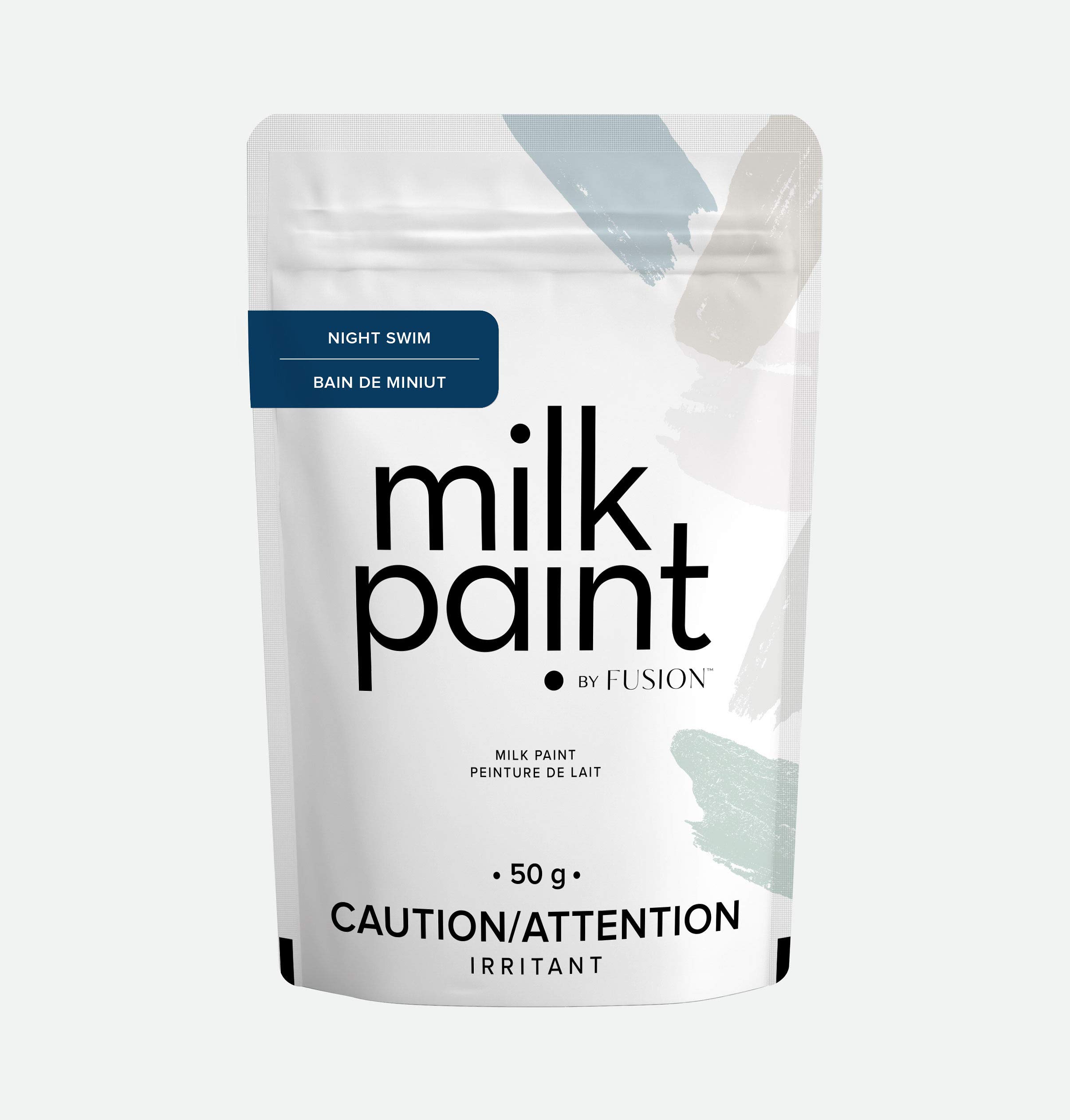 Milk Paint By Fusion, Ultra durable, No Brushstrokes, Zero VOC & Echo Friendly Paint - Night Swim - 1.7 Oz