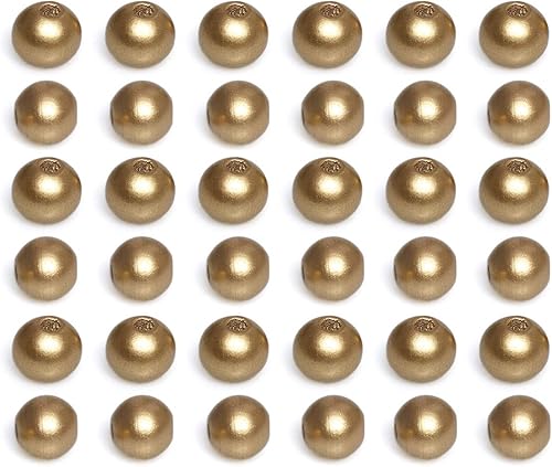 Miniatura 212 de Cuentas de madera redondas blancas de 0.394 in, 300 cuentas sueltas pintadas con espaciadores suaves para manualidades, collares y pulseras