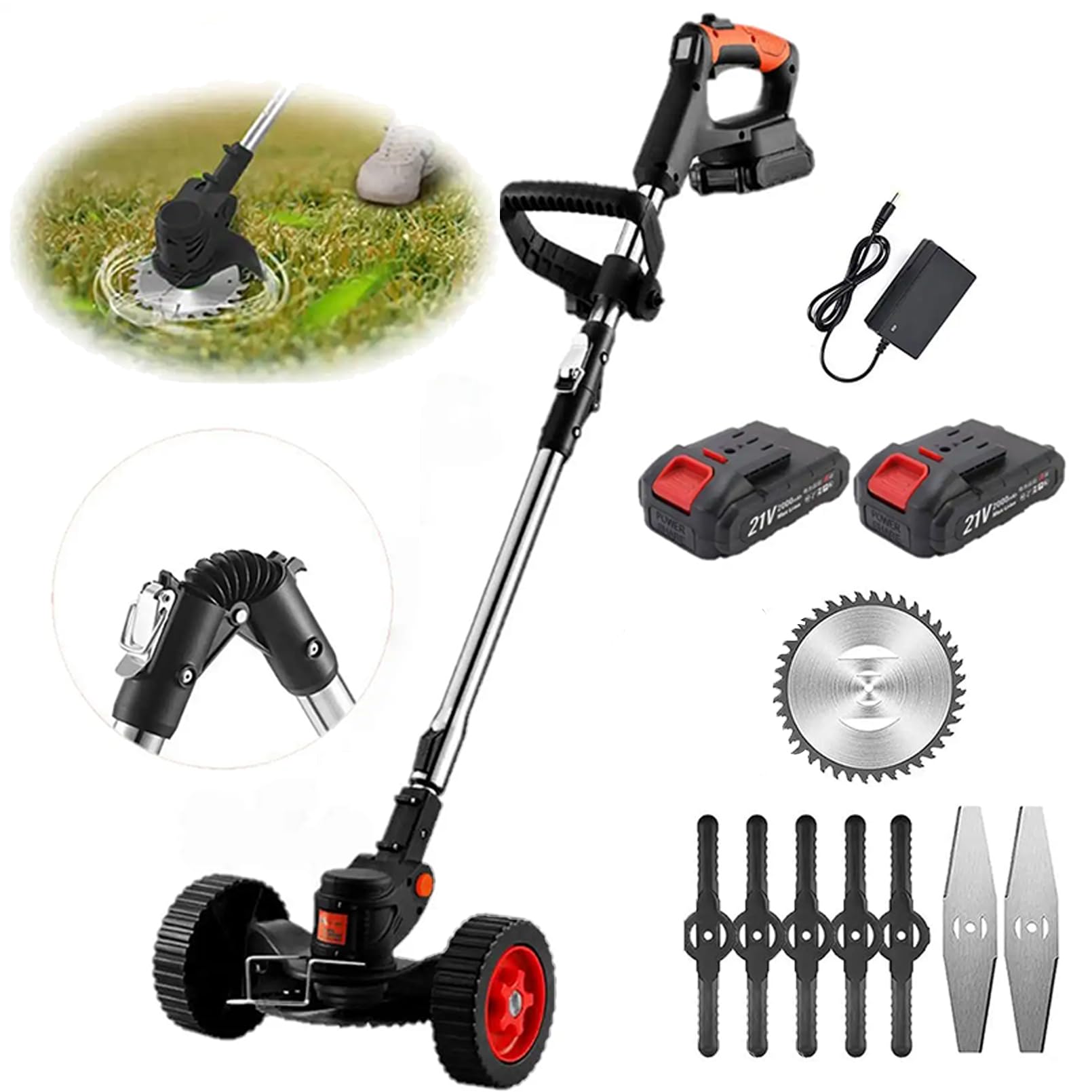 Grattoir sans fil 650W outil de bordure de jardin et désherbeur à batterie autonome