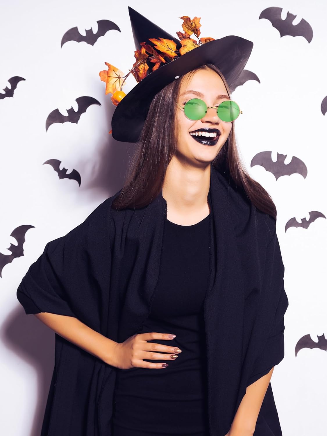 Flutesan 12/24 Pcs Pink and Green Sunglasses Witch Themed Party Favor Princess and Witch Sunglasses Birthday Party Photo Prop(Green Pink,12) - Image 6