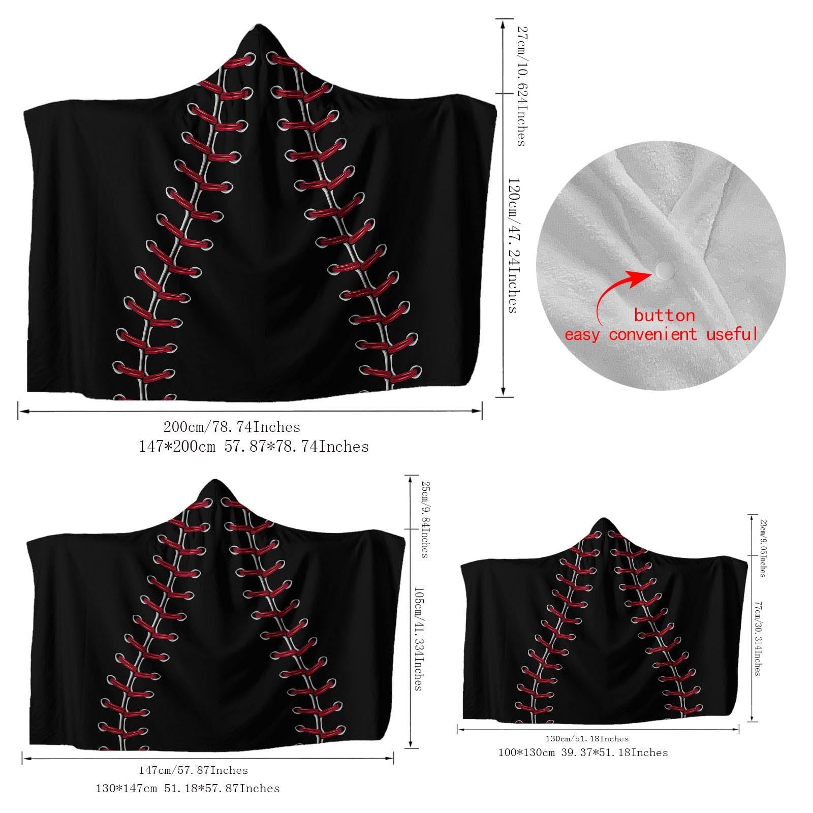 Generico Sciarpone Donna Inverno Morbida Grande Cozy Sports Fleece Hooded Blanket With Football And Soccer Prints Perfect For The Family Sciarpa Pelliccia Donna