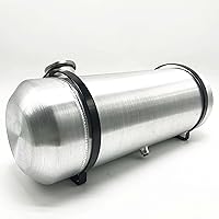 Vista 3 de JSD tanque de gas de 4 galones con llenado final de 8" x 20" de aluminio laminado con salida de llenado final de 1/4 NPT