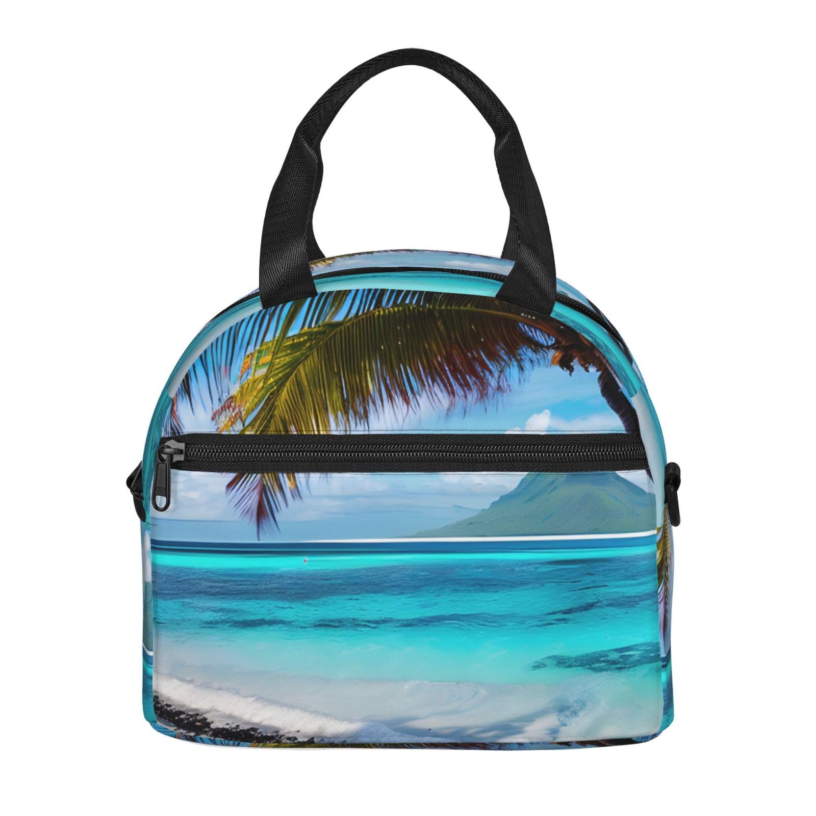Tahiti Sac à déjeuner isotherme réutilisable pour adultes pour le travail, les voyages, les femmes et les hommes