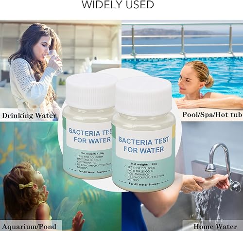 Miniatura 4 de Kit de prueba de agua potable para detección de bacterias E. coli y coliformes para pozo de bañera de hidromasaje o agua potable