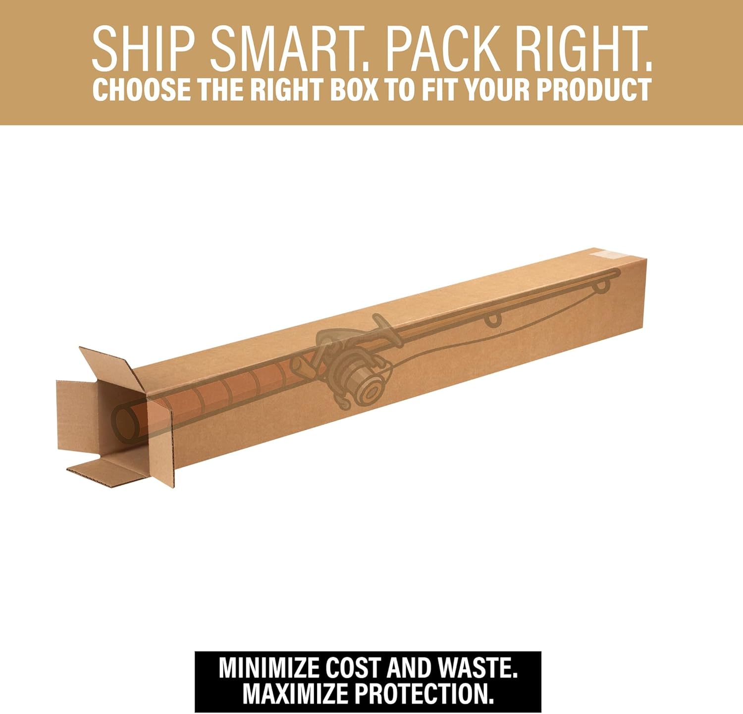 Bundle Of 25 Basic Corrugated Shipping Boxes (4 x 4 x 36")