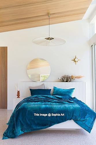 Miniatura 10 de Sophia Art - Juego de cama de terciopelo de rayón de 3 piezas, estilo bohemio, funda de edredón de un solo color, funda de colcha (gris, tamaño