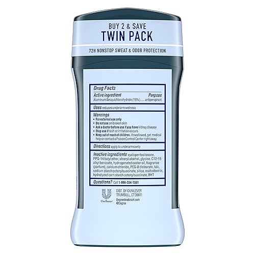 Miniatura 2 de Degree Desodorante antitranspirante para hombre, 72 horas, protección contra el sudor y el olor, antitranspirante Everest para hombres con