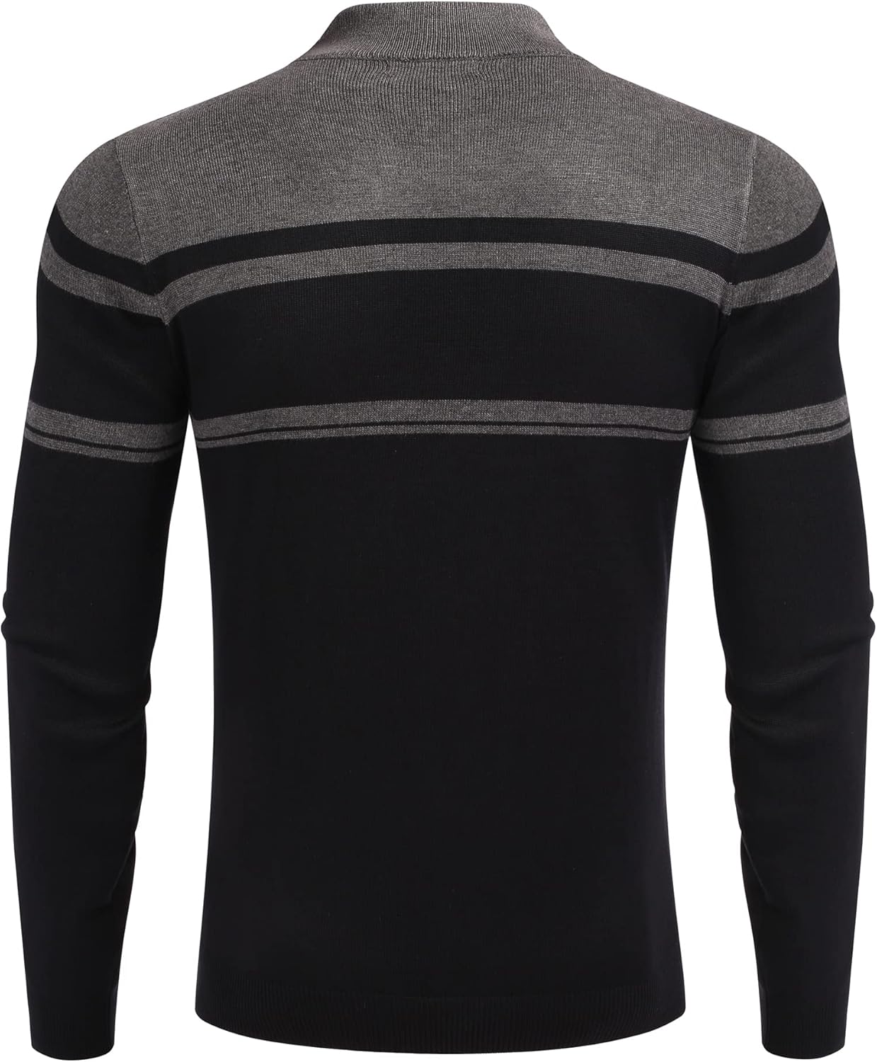 COOFANDY Men's Quarter Zip Up Sweaters Slim Fit Lightweight Mock Neck Pullover Casual Polo Sweaters